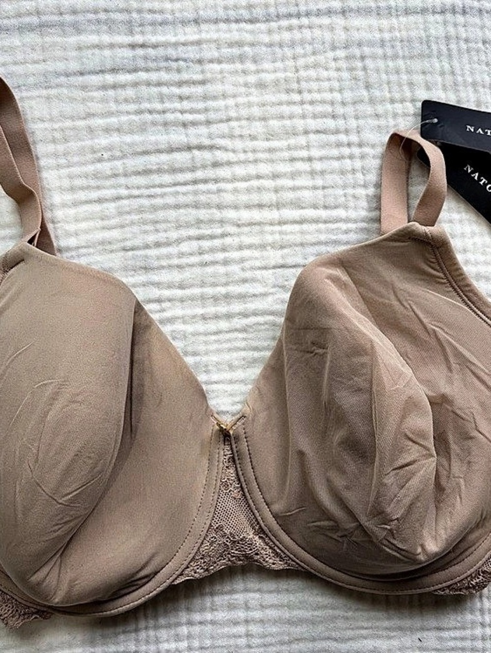 Natori Bliss Perfection Lace Bra in Beige Size 34G NWT